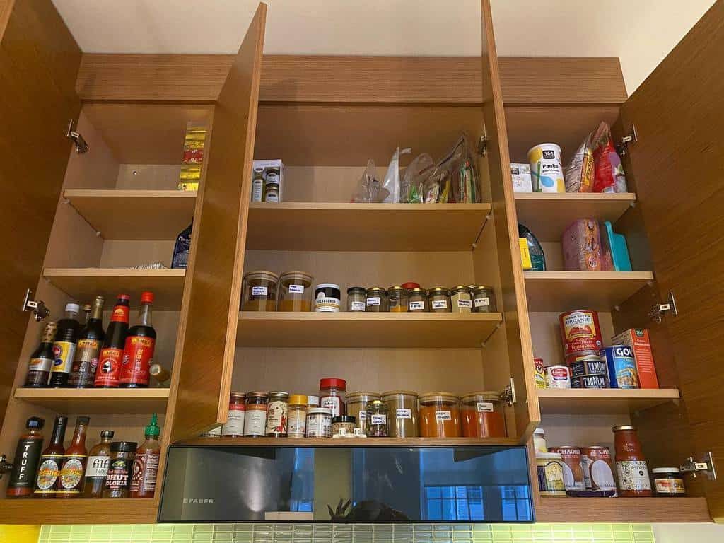 Cabinet spice rack