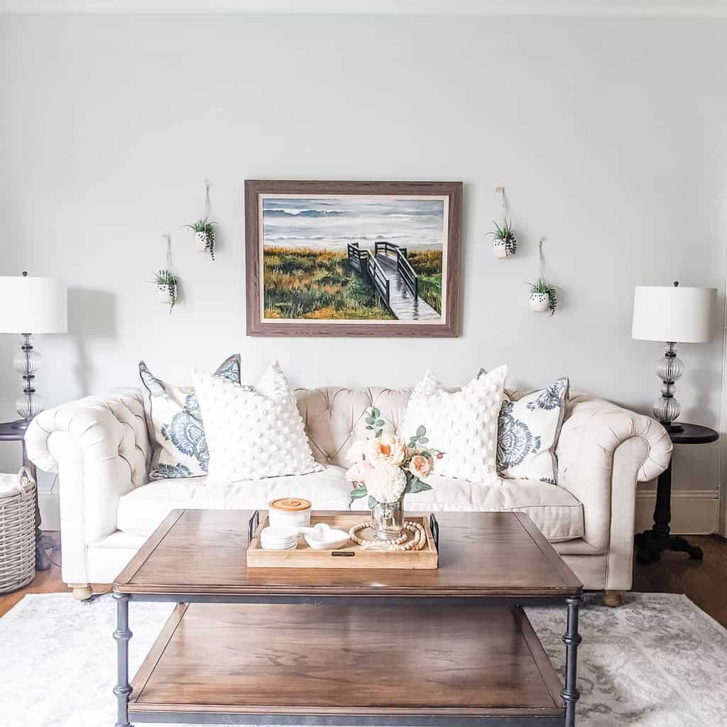 Industrial wood and metal coffee table