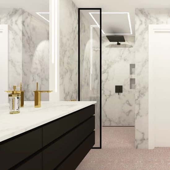 Small doorless walk in shower ideas