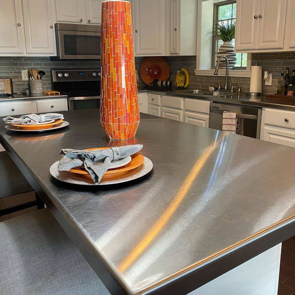 Stainless steel countertop