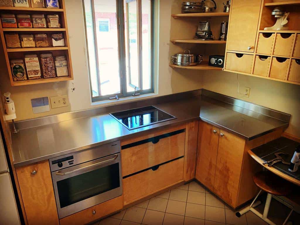 Stainless steel countertop