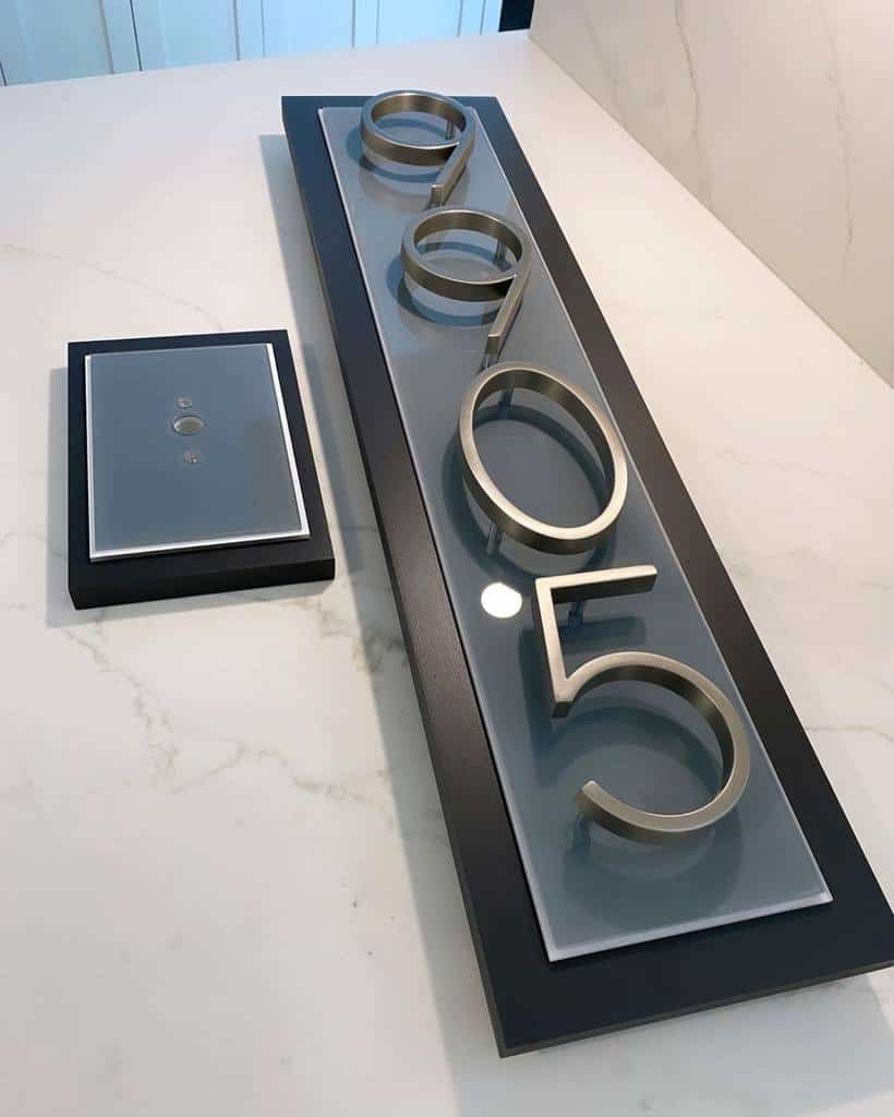 Modern house number ideas