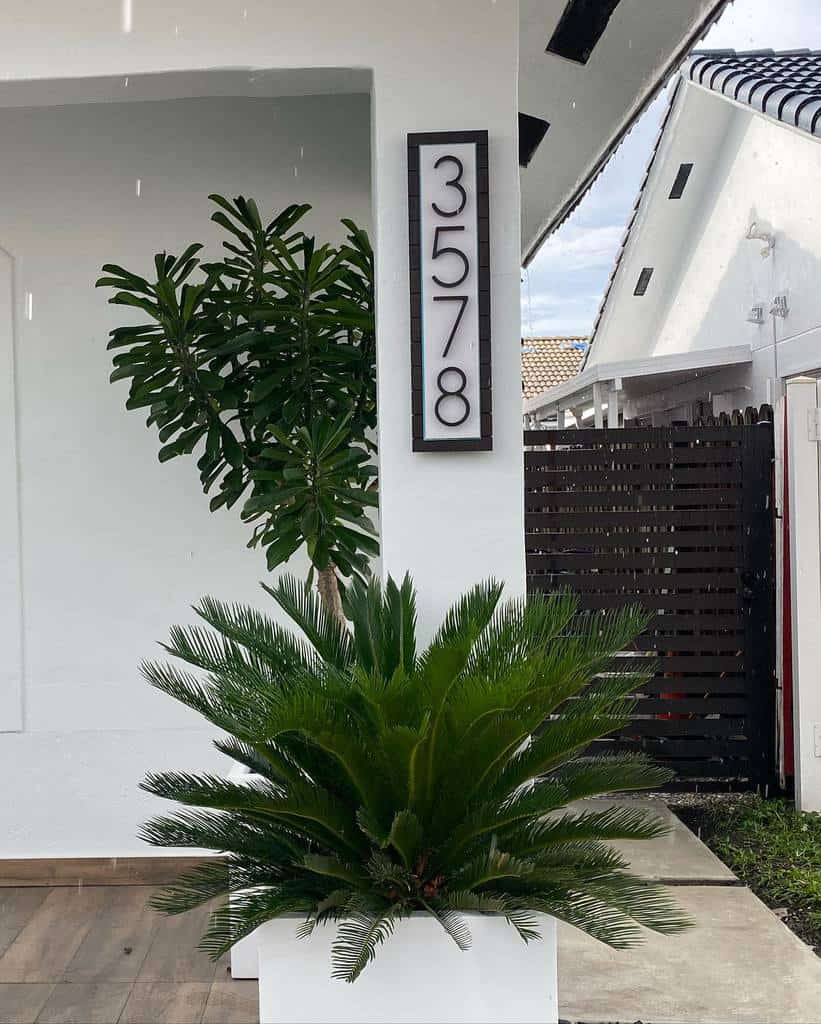 Modern house number ideas