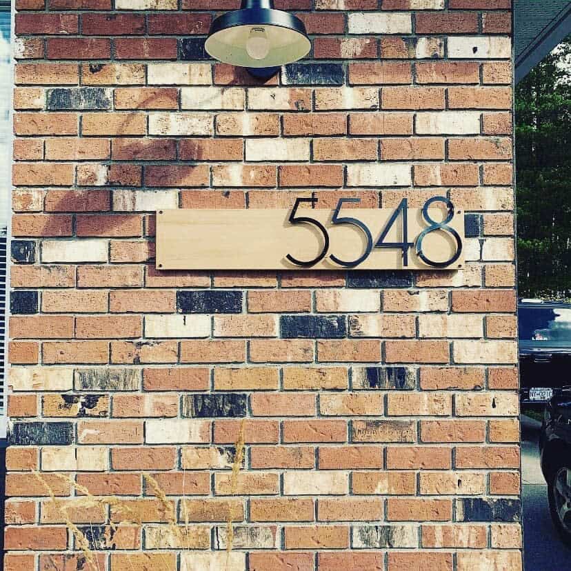 Modern house number ideas