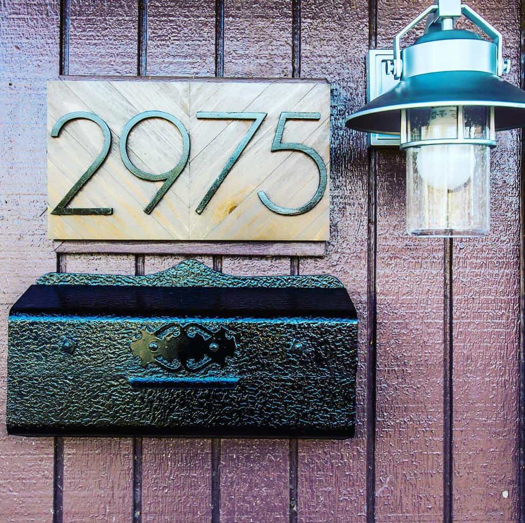 Number plate house number ideas