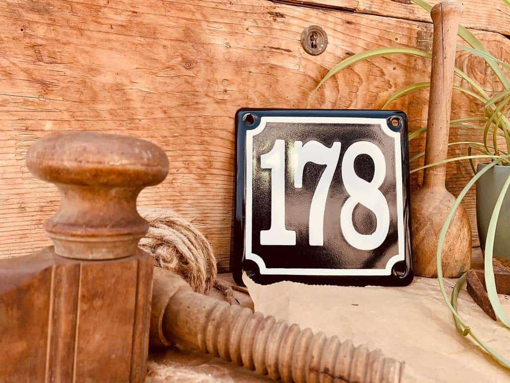 Number plate house number ideas