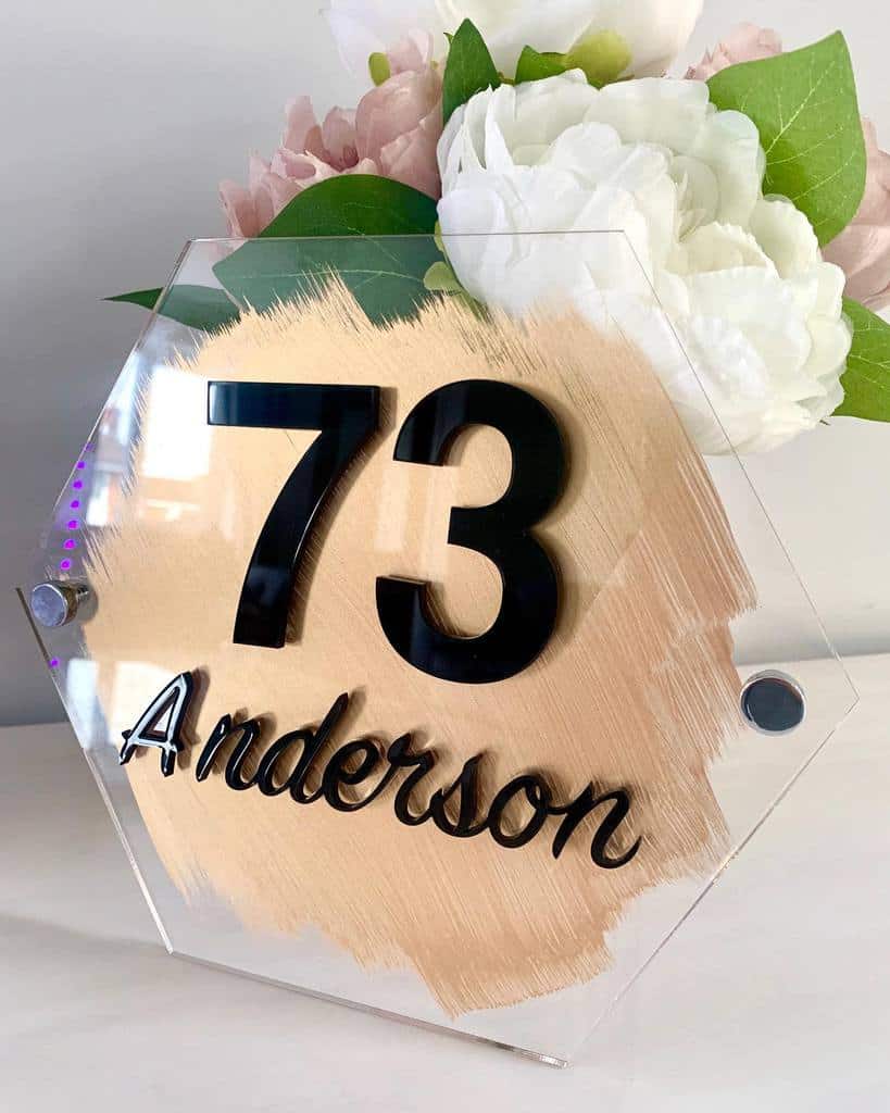 Number plate house number ideas