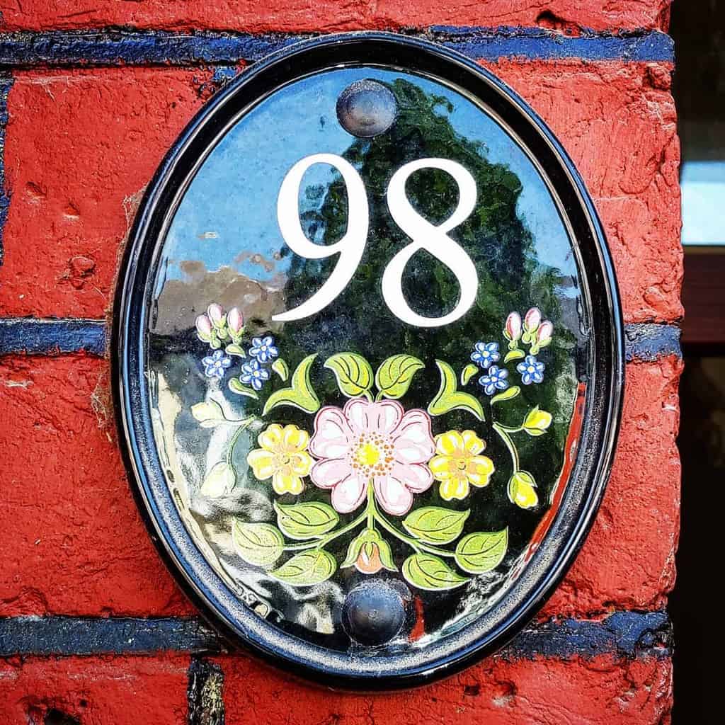 Stone ceramics tiles house number ideas 