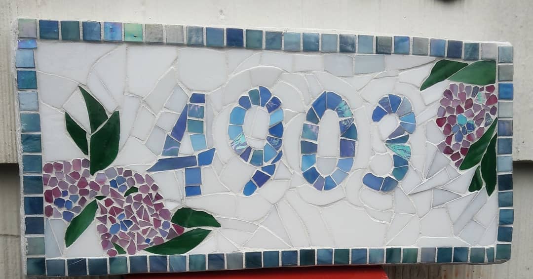 Stone ceramics tiles house number ideas 