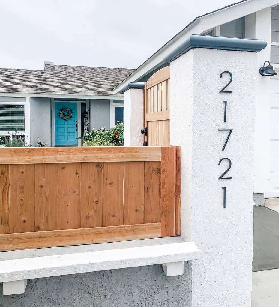 Wall or fence house number ideas