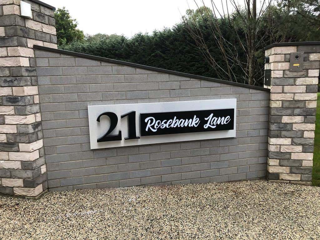 Wall or fence house number ideas