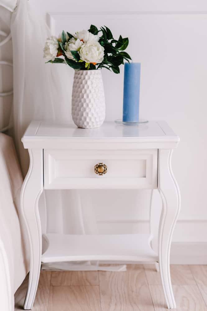 White nightstand