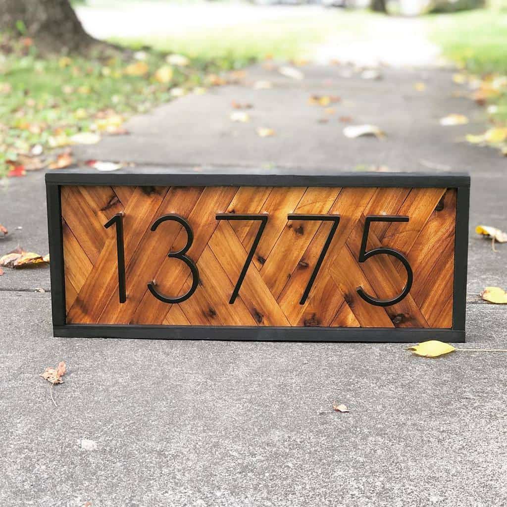 Wood house number ideas