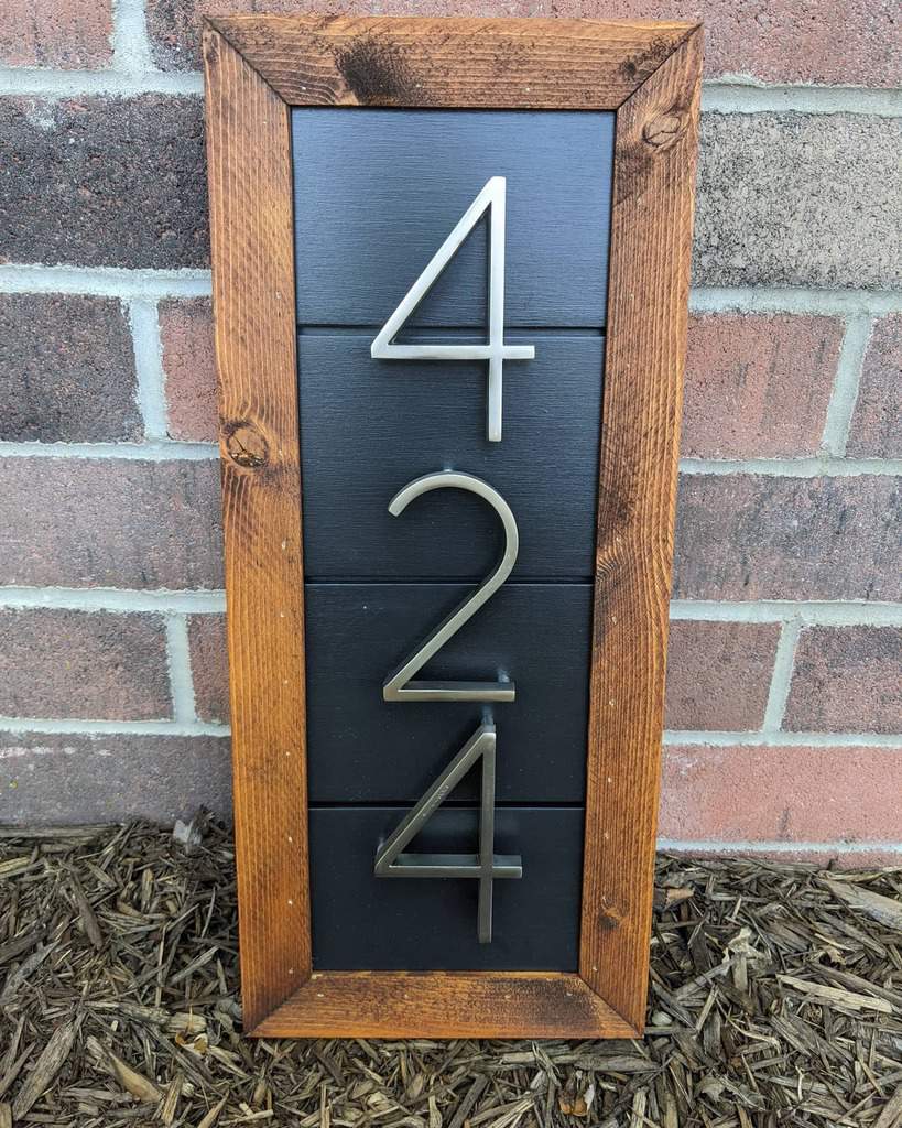 Wood house number ideas