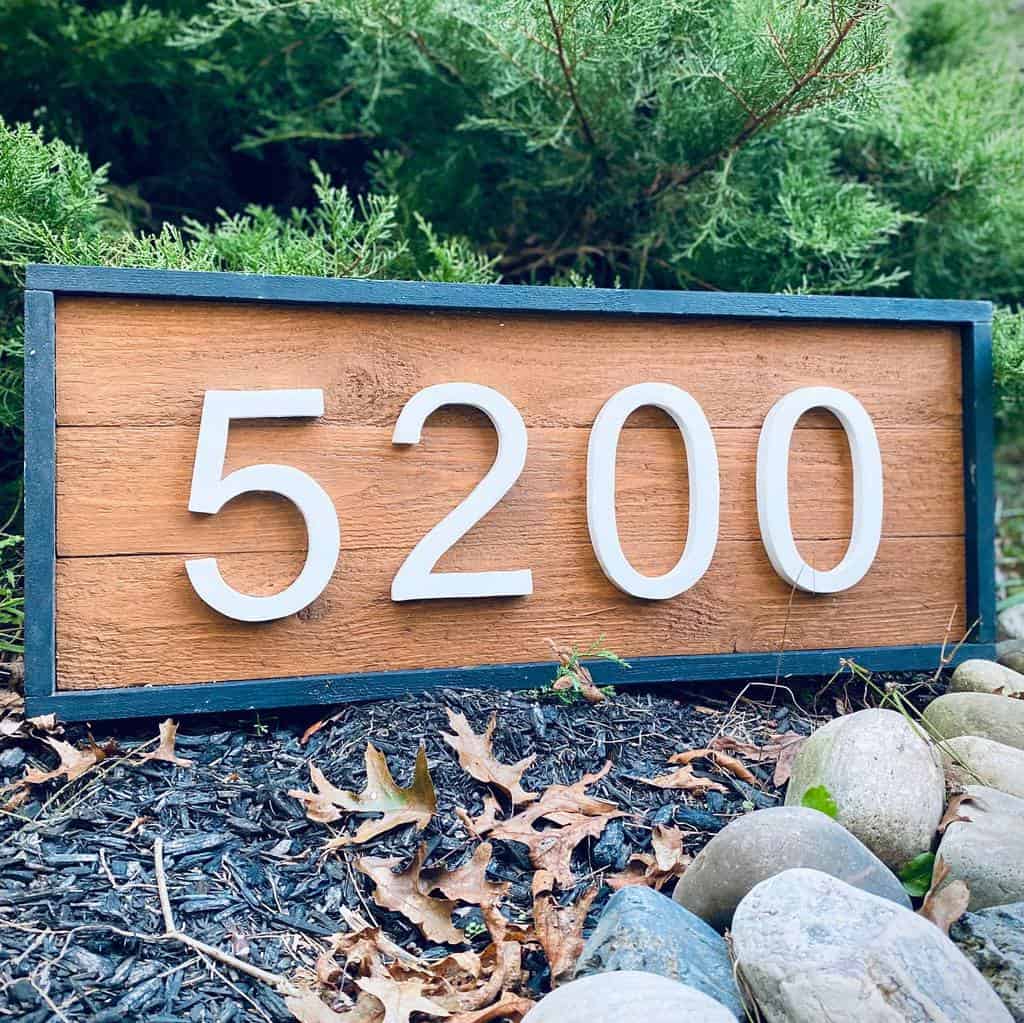Wood house number ideas