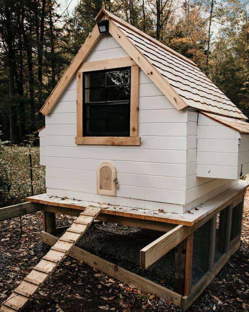 White chicken coop