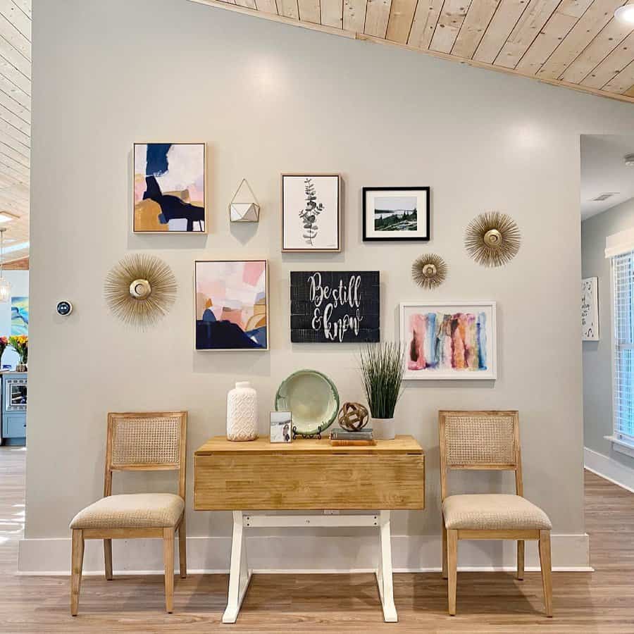 Color abstract art wall collage