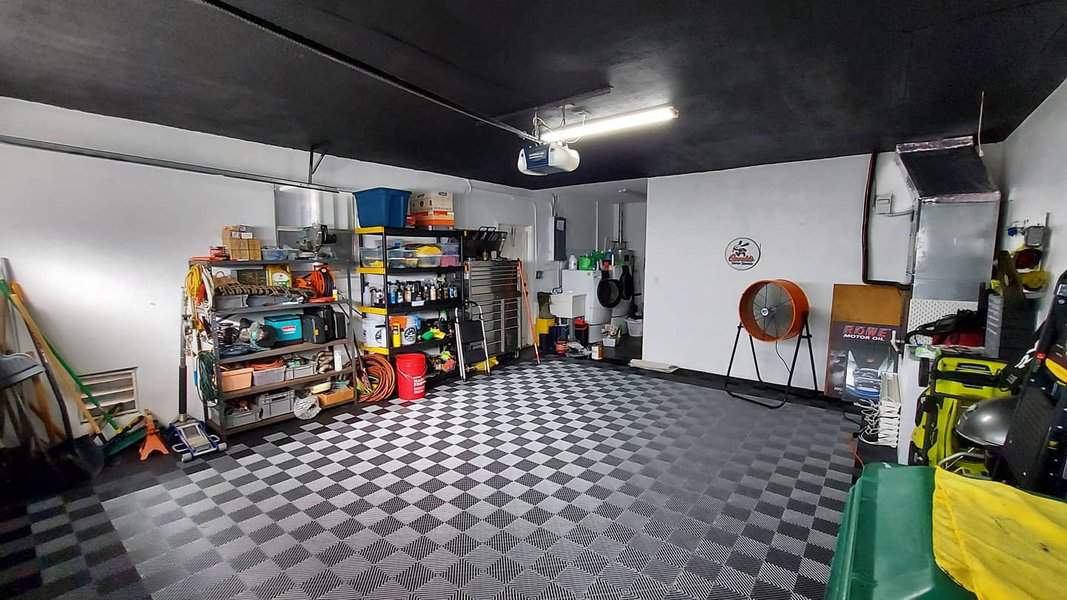Black garage ceiling