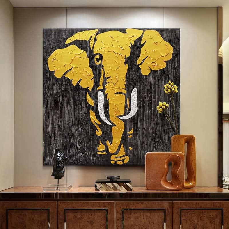 Stencil abstract wall art