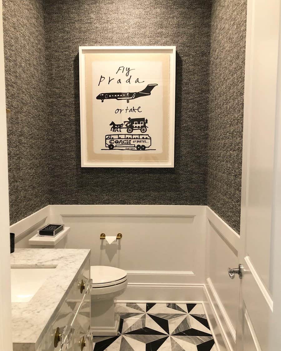 DIY bathroom art