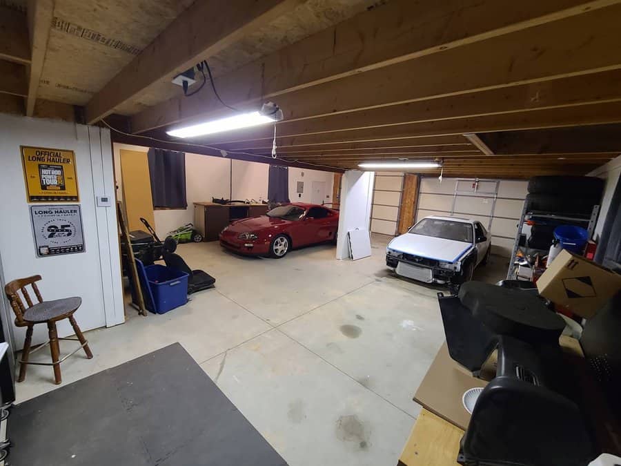 Wooden ceiling for garage