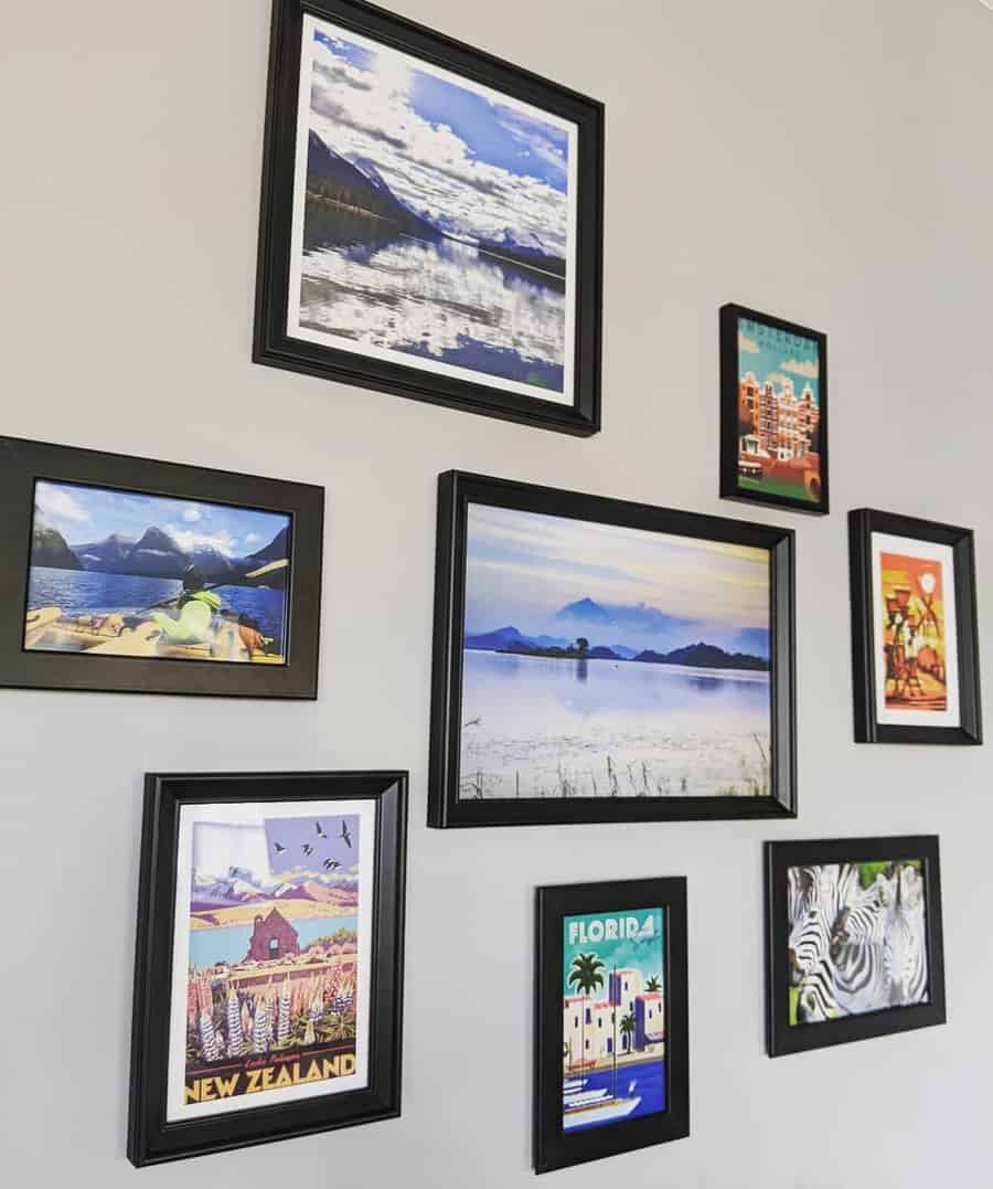 Travel photo wall