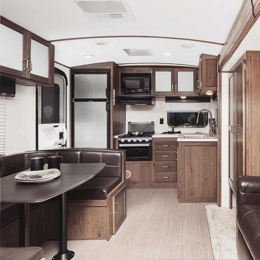 RV kitchen with functional space