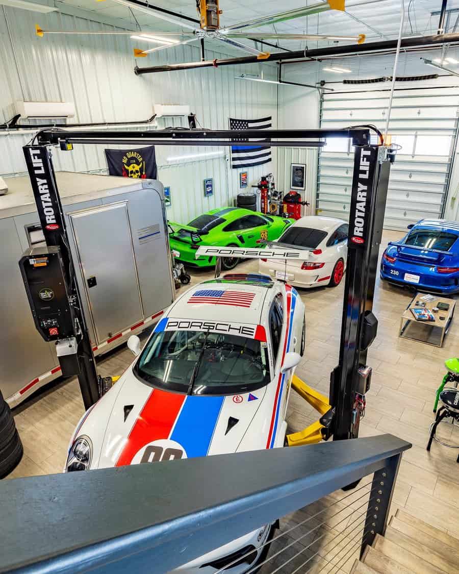 Minimalist garage man cave