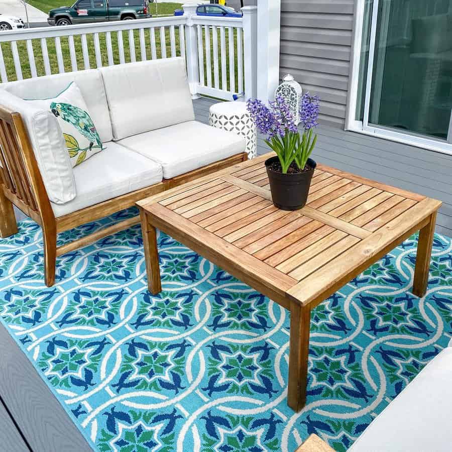 Farmhouse style deck bench