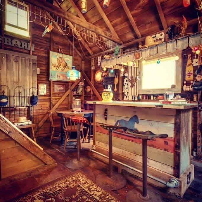 Rustic man cave