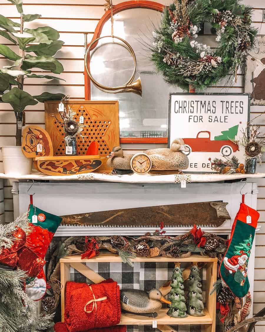 Rustic Christmas decorating