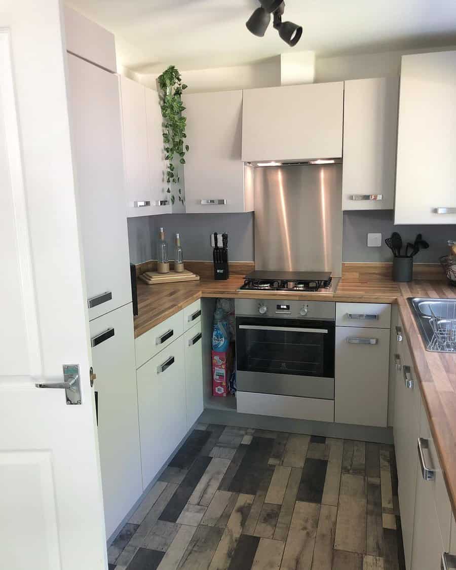 Rustic wood flooring