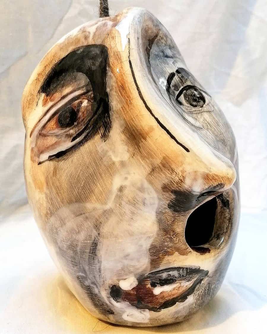 Sculptural birdhouse