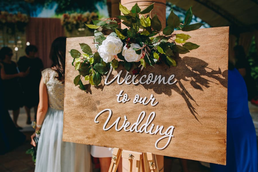 Wedding welcome sign