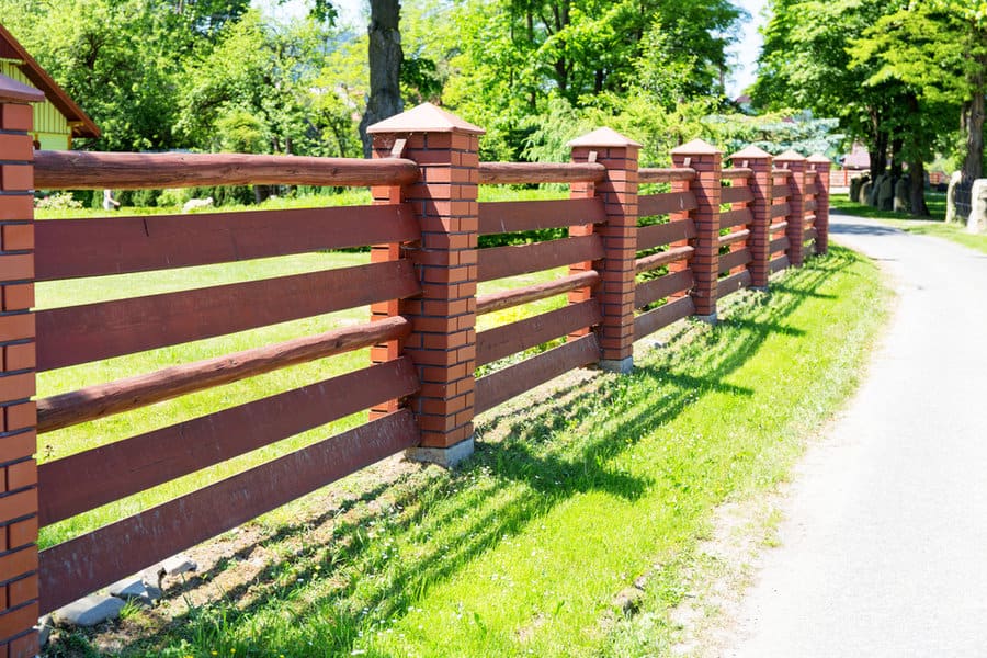 Rustic barn-style fence 