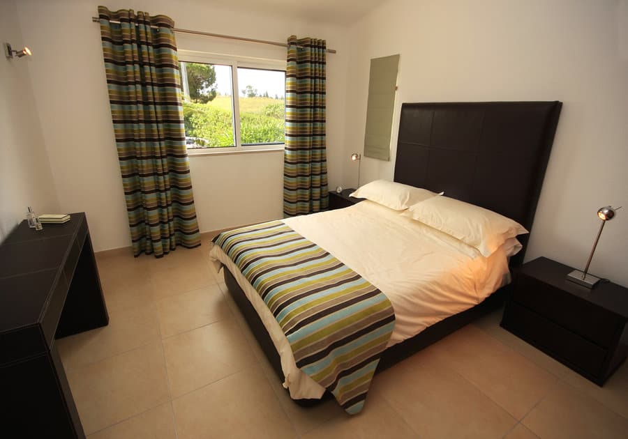 Custom designed curtains with horizontal stripe