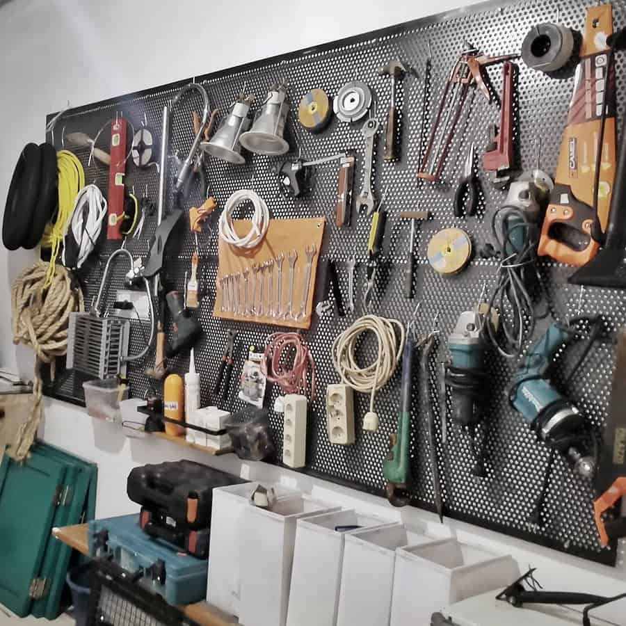 Metal pegboard