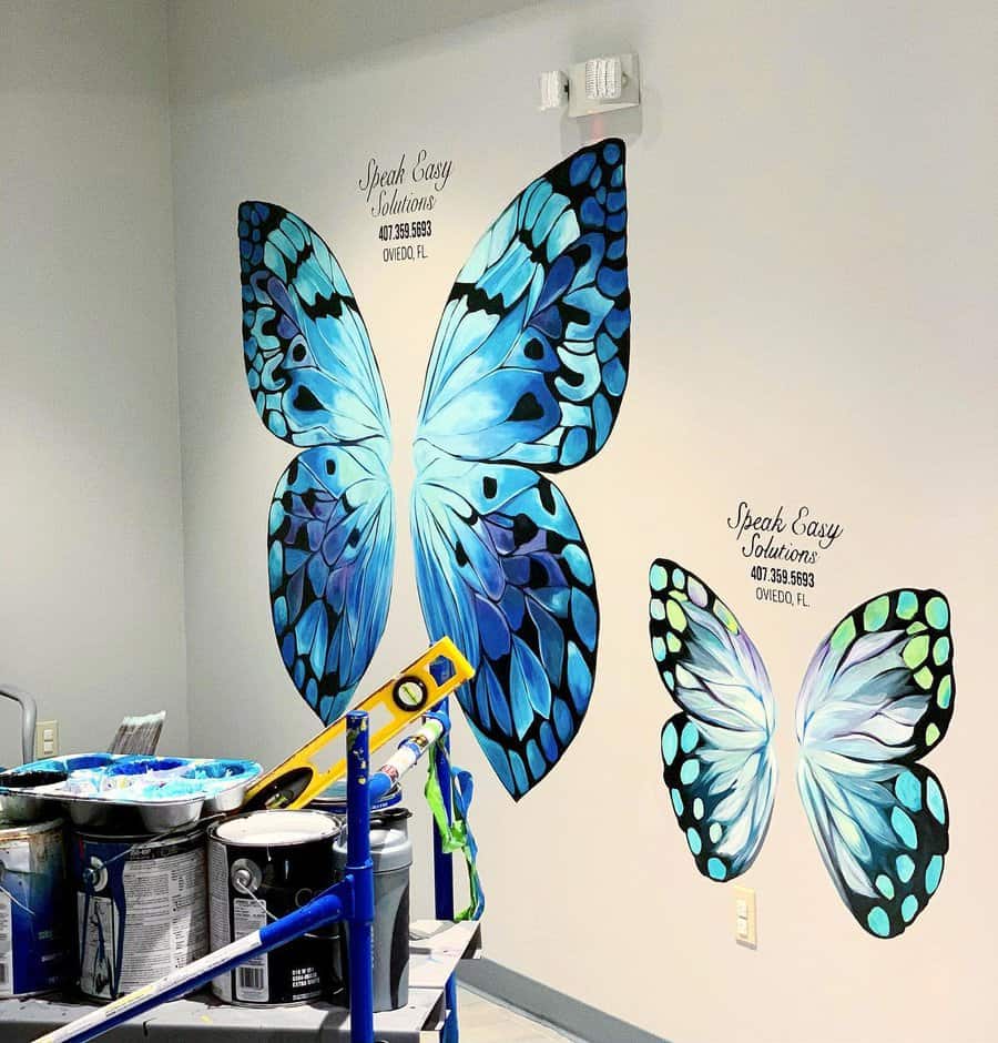 Butterfly mural