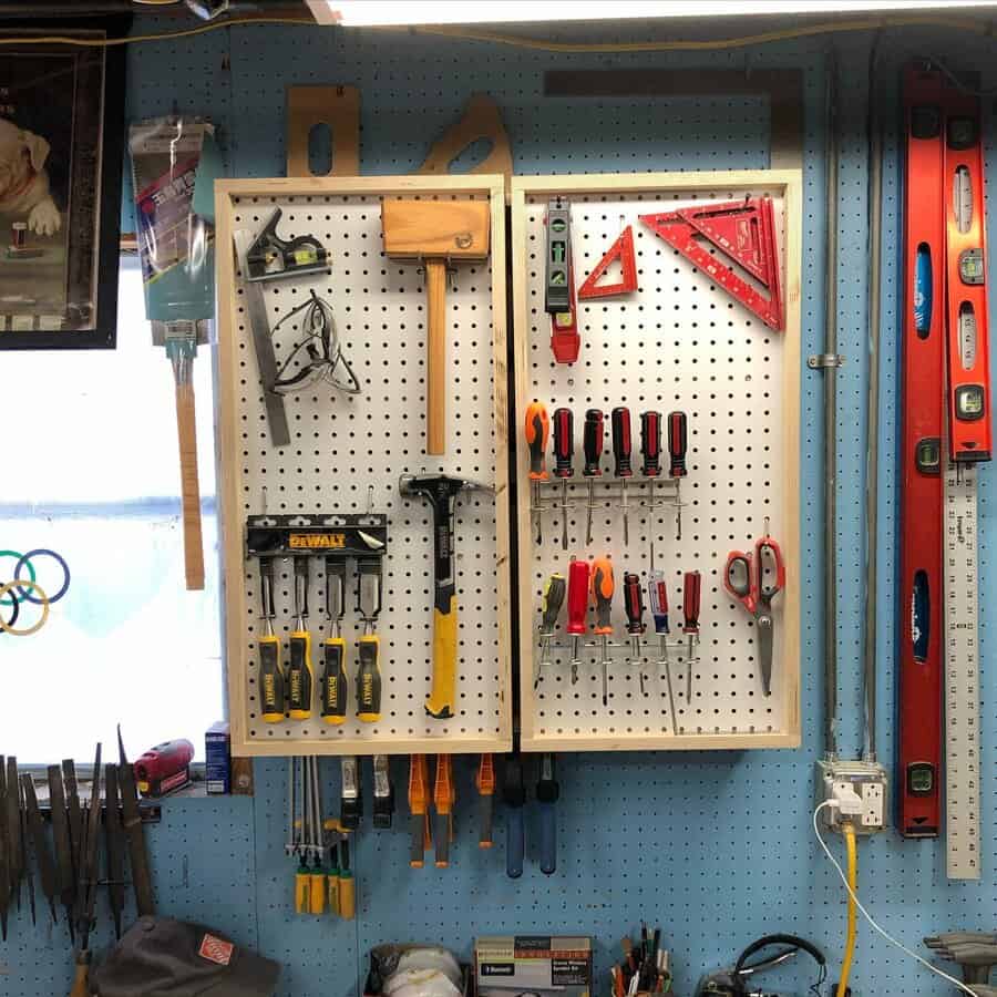 Wood pegboard
