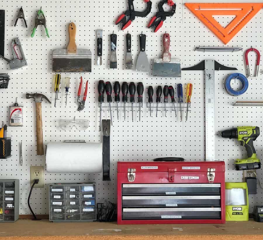 Large wall pegboard