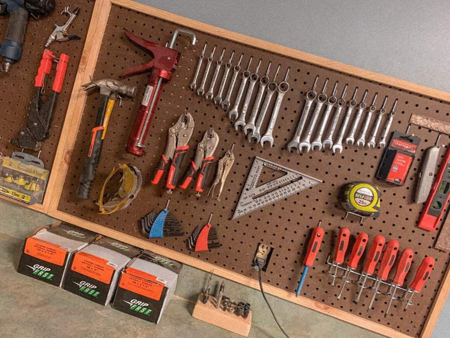 Wood pegboard