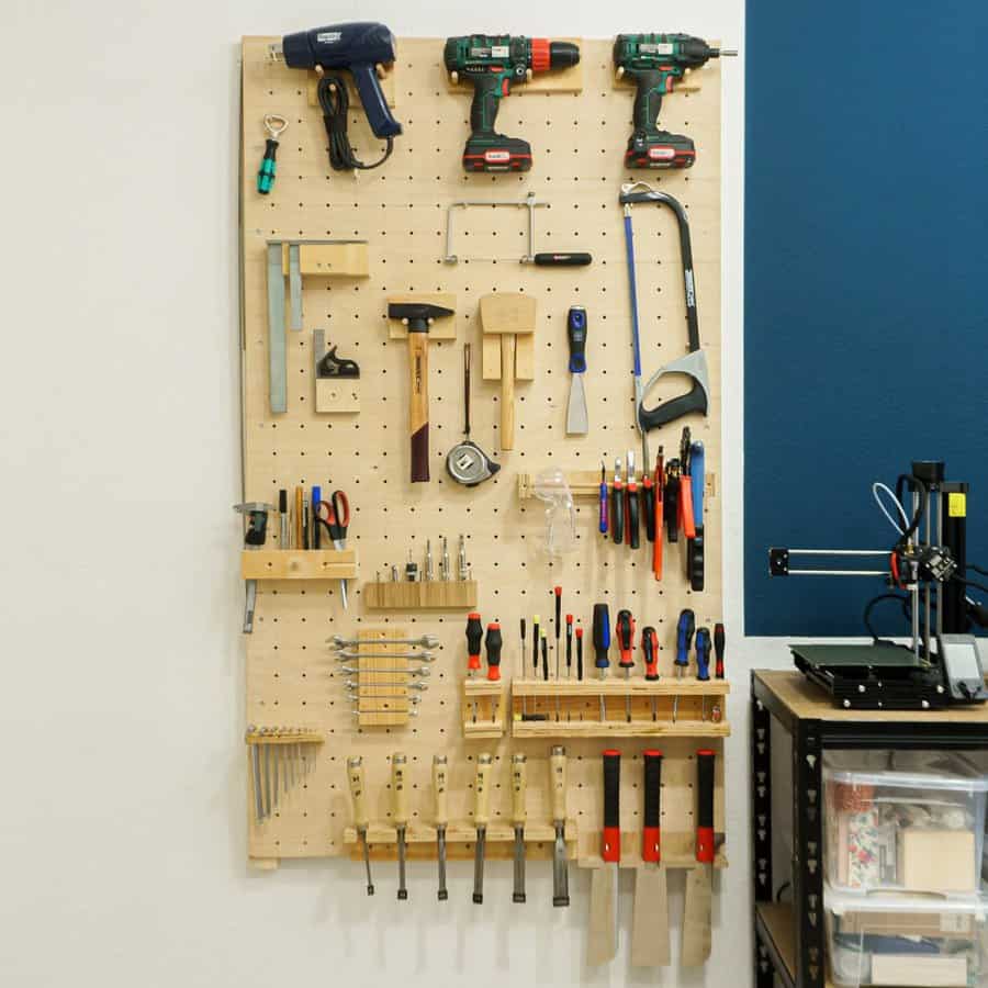 Wood pegboard