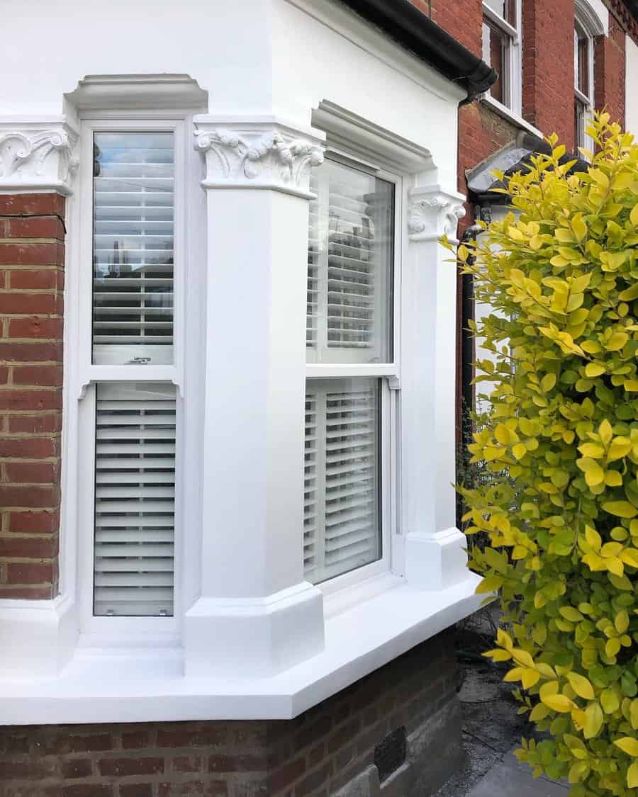 Recessed exterior trim