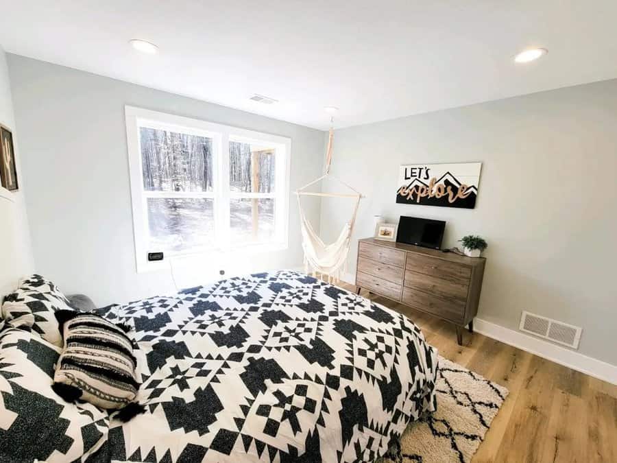 Black and white patterned throw pillows