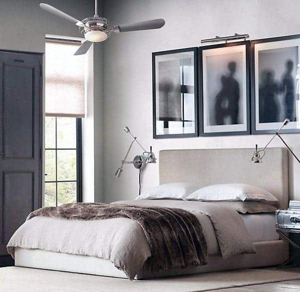 Monochromatic gallery bedroom wall decor