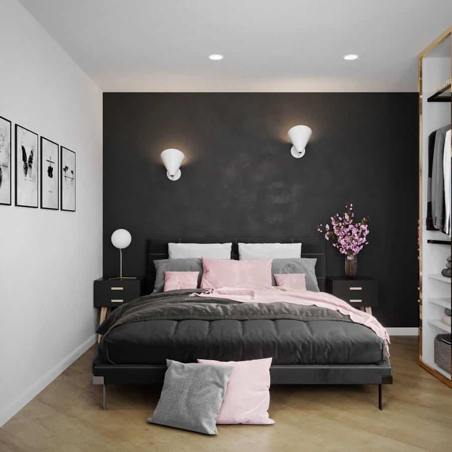 Black accent wall