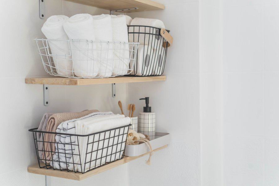 Wire towel baskets